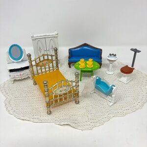 Mattel The Littles Metal Diecast Dollhouse Furniture Vintage 1980’s Hong Kong